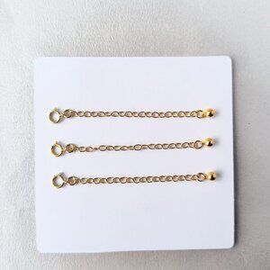 2"  Adjustable Extender for Neckalce - 14K Gold Filled -New- Set of 3 Extenders